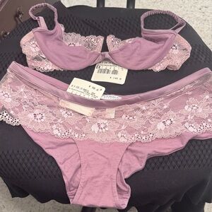 La Perla Mauve Lace Bra Set